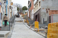 Les obres del carrer i del passatge Castell estaran enllestides a final del mes de maig         