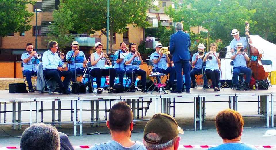 Imatge d'una actuació de la Cobla Ciutat de Granollers al juny passat a Malgrat. Foto: Cobla Ciutat de Granollers