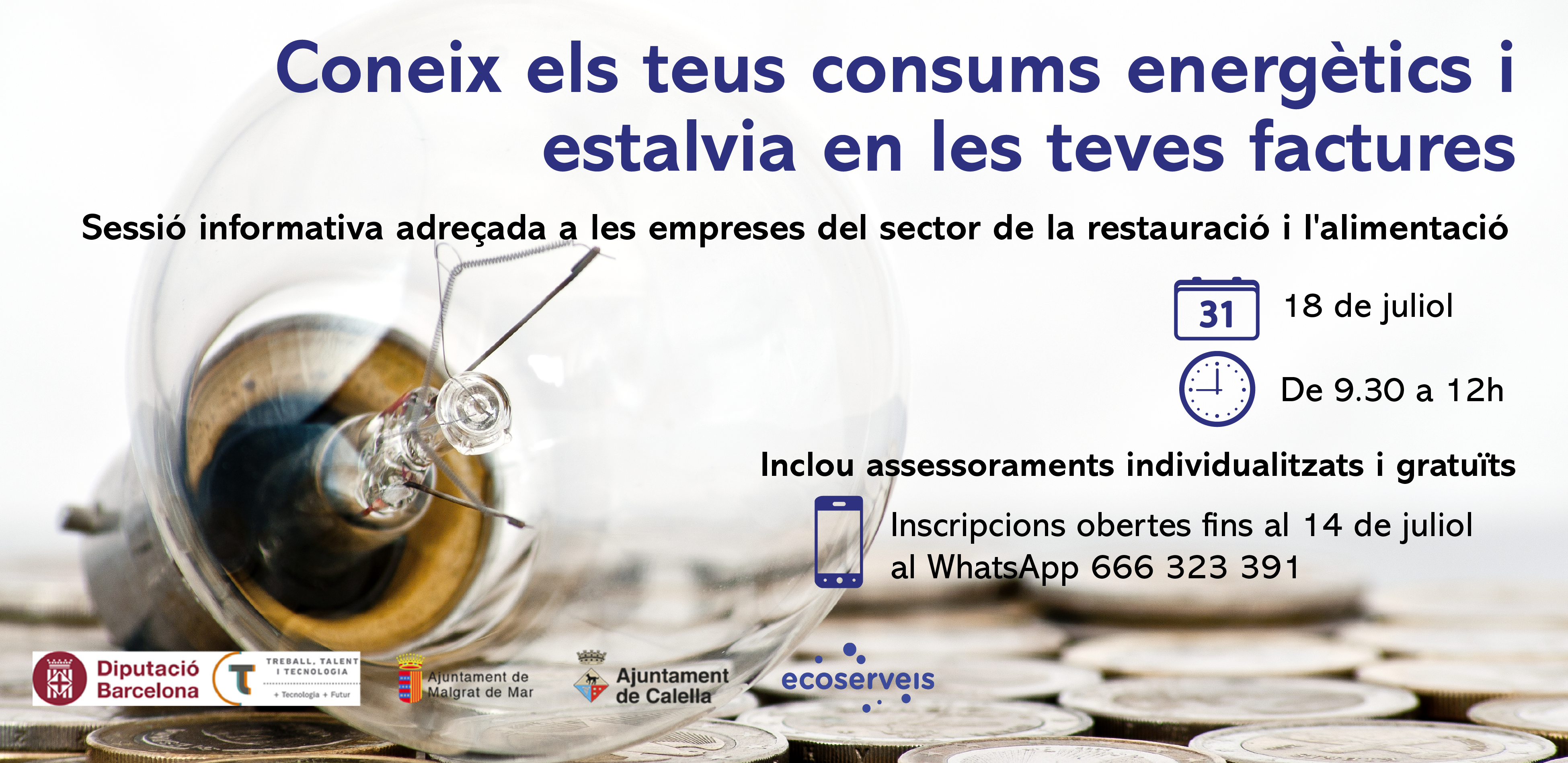 Sessió informativa sobre el consum elèctric i com estalviar en la factura per a empreses de la restauració i l'alimentació
