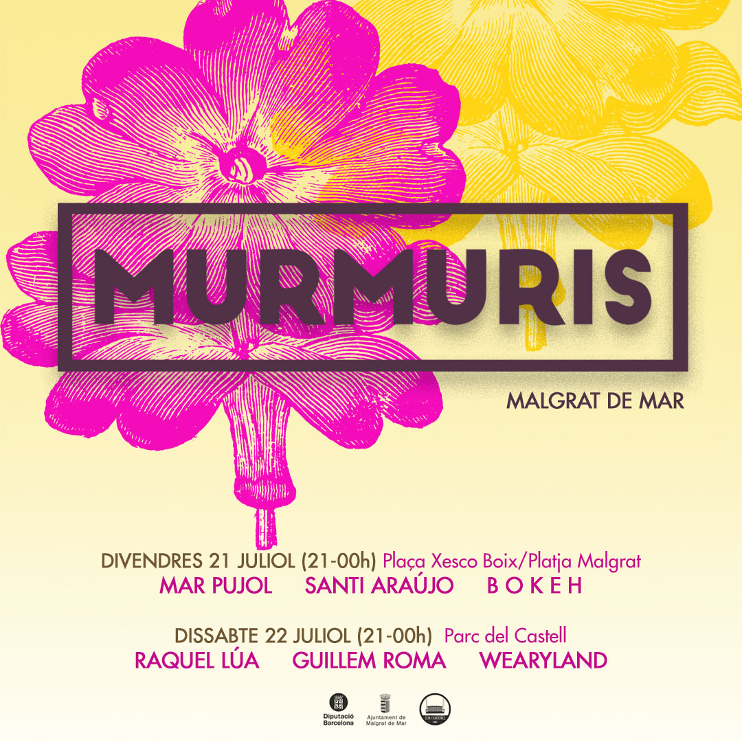 6a edició del Festival Murmuris amb concerts a la platja i al Parc del Castell, els dies 21 i 22 de juliol