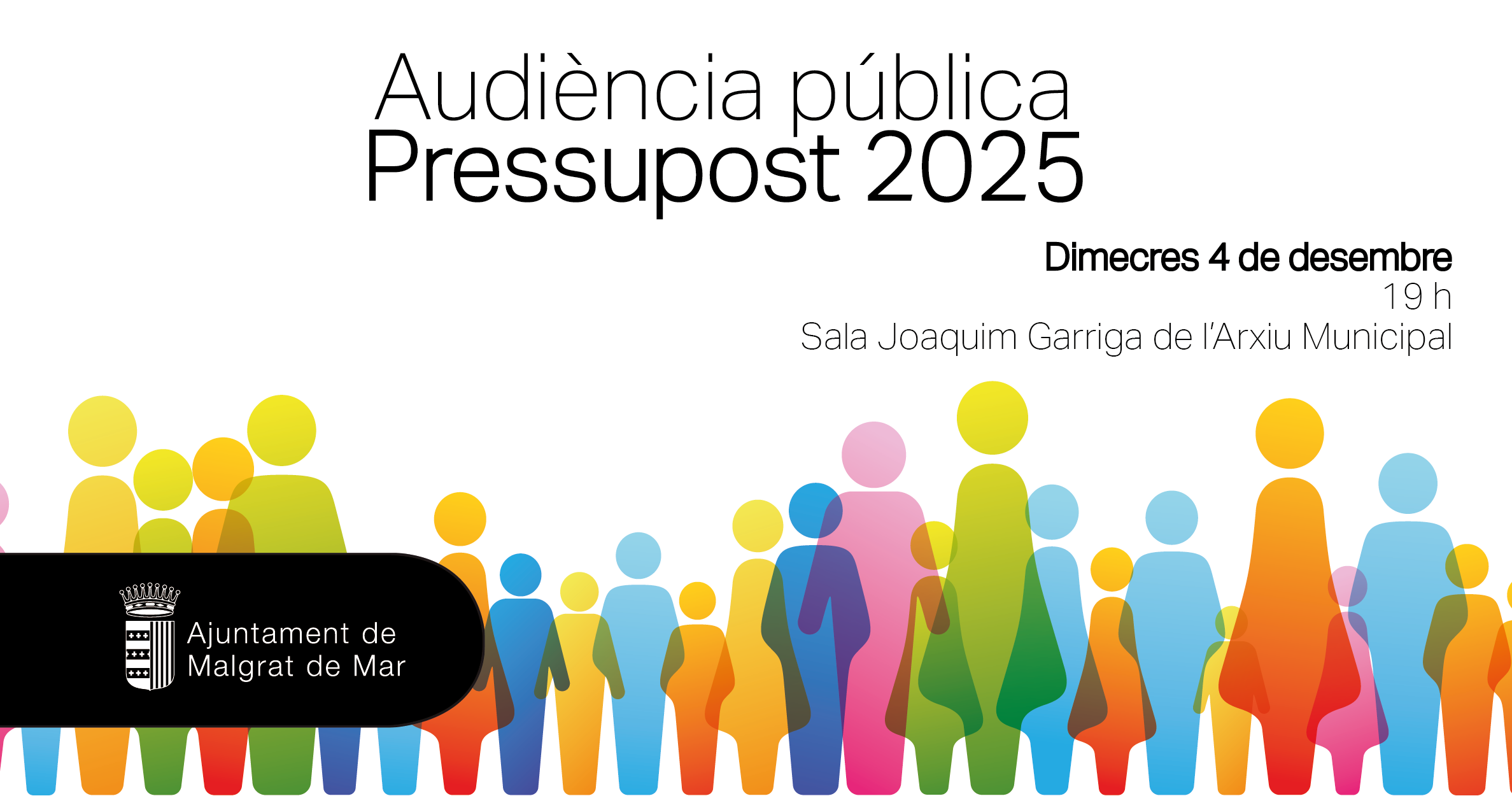 Audiència pública per presentar el pressupost de 2025, dimecres a l'Arxiu Municipal