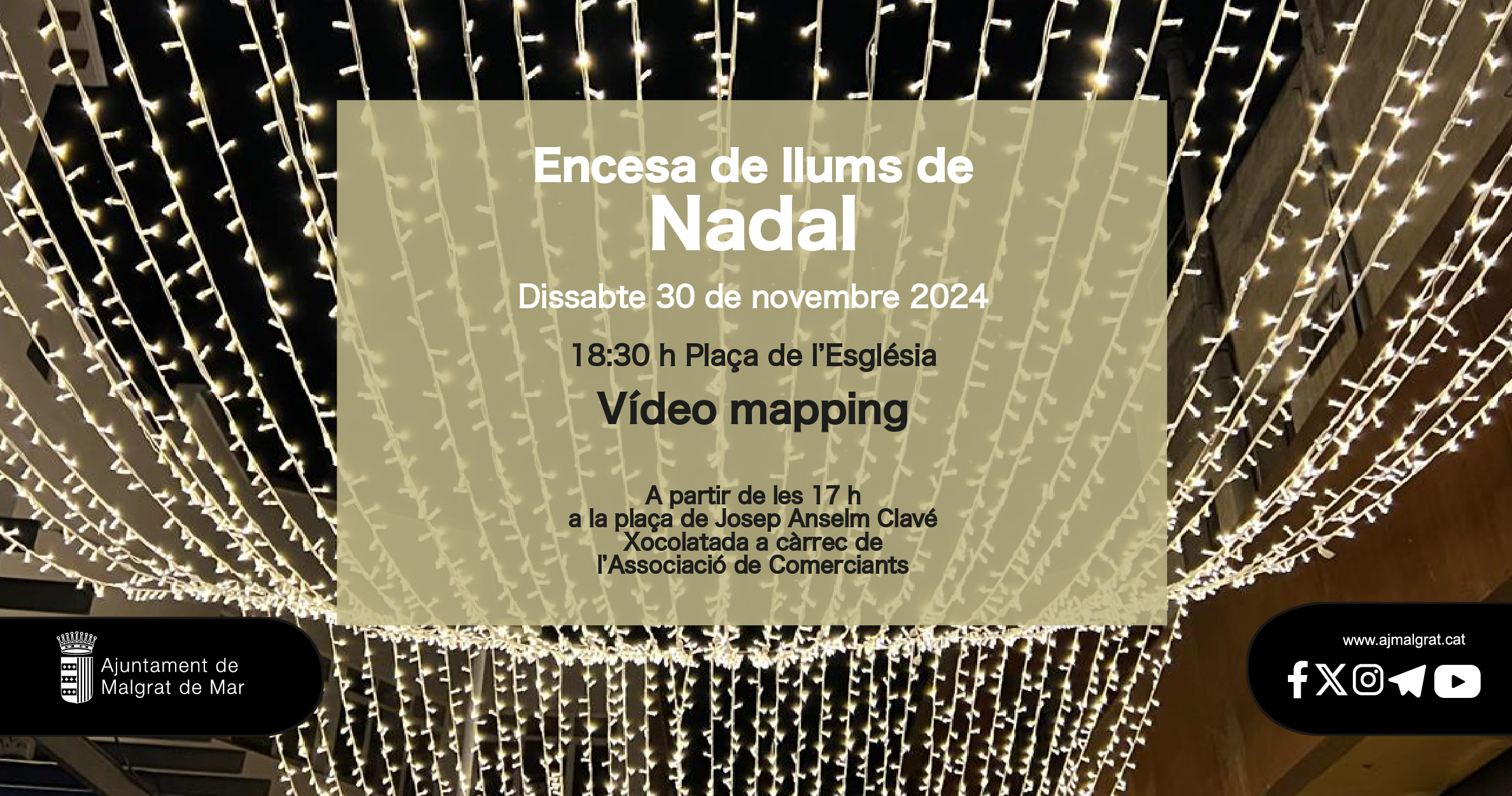 Un vídeo mapping encendrà els llums de Nadal aquest dissabte