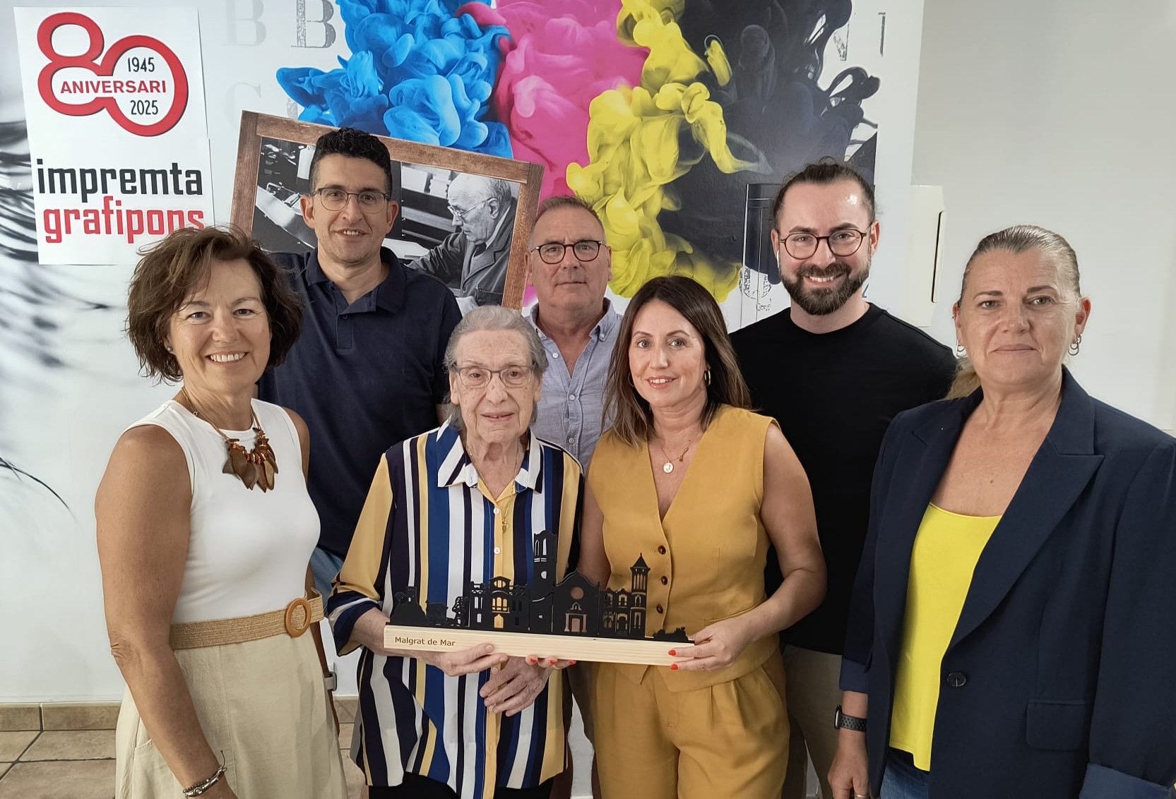 Reconeixement a la Impremta Grafipons, que celebra 80 anys 